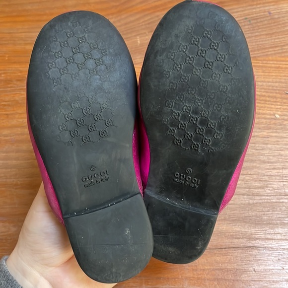 Gucci Kids princetown’s  -Children's Princetown metallic leather mule/ loafer - Picture 7 of 17